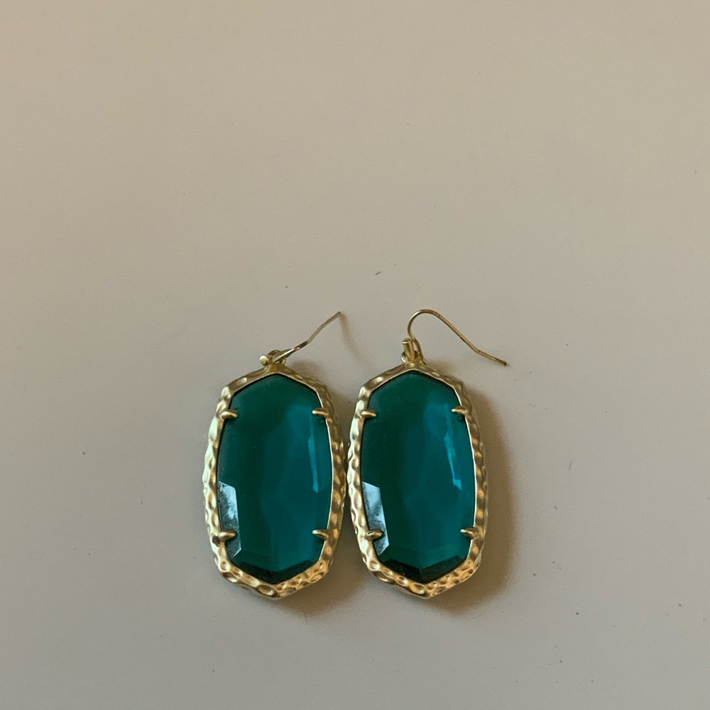 BFSale ❣️Elegant Gold and Teal Drop Earrings